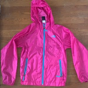 girls North Face rain coat